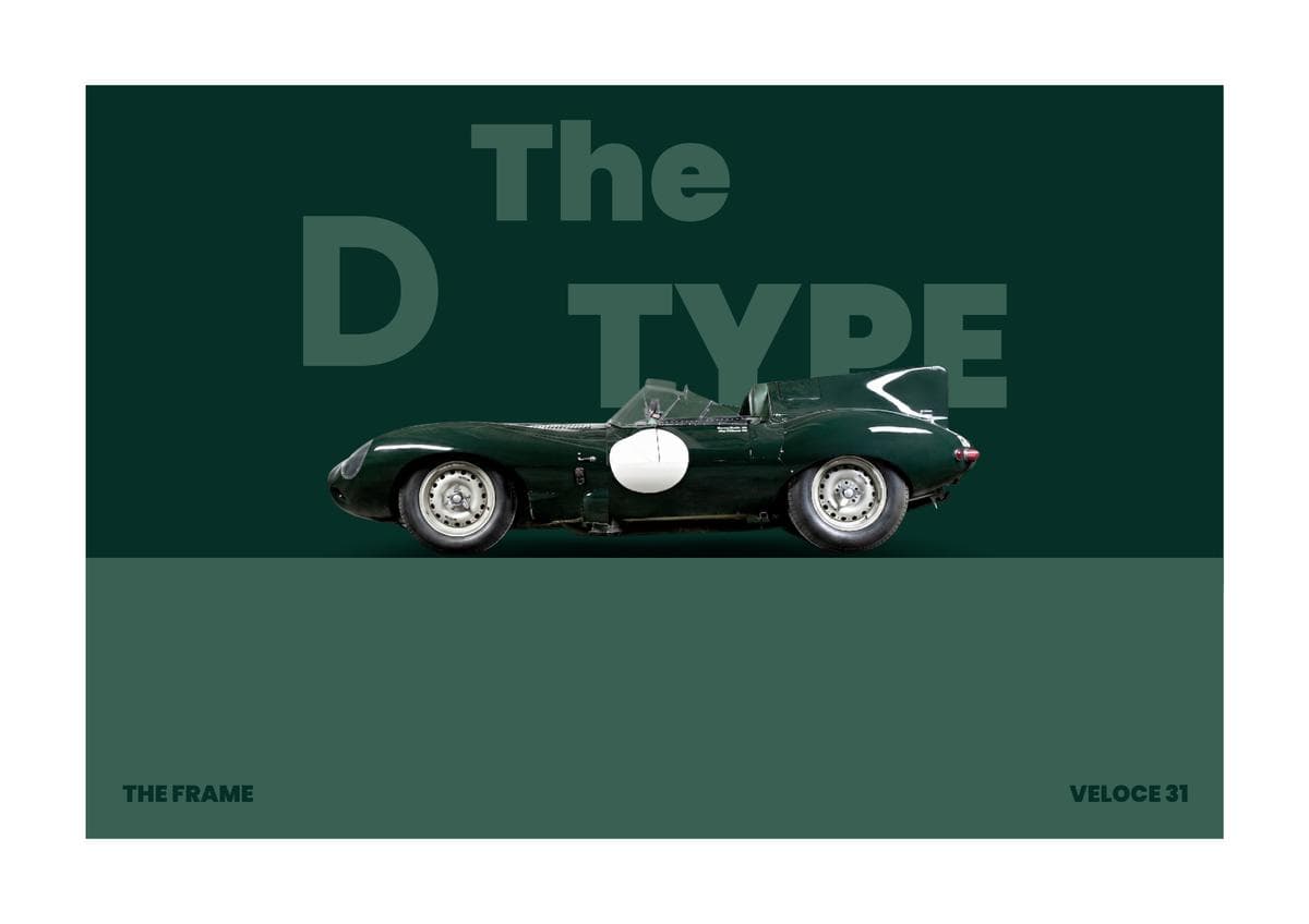 Affiche murale archive automobile D-Type — Poster Veloce